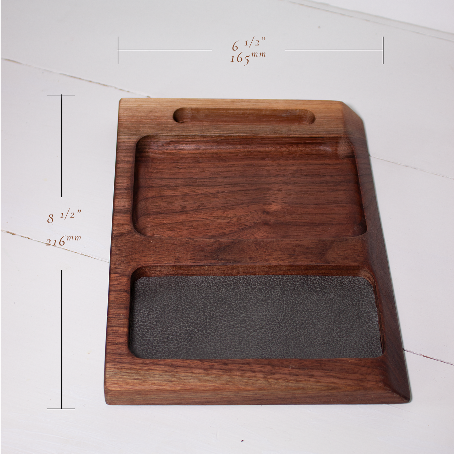 Wood Valet Tray - Walnut