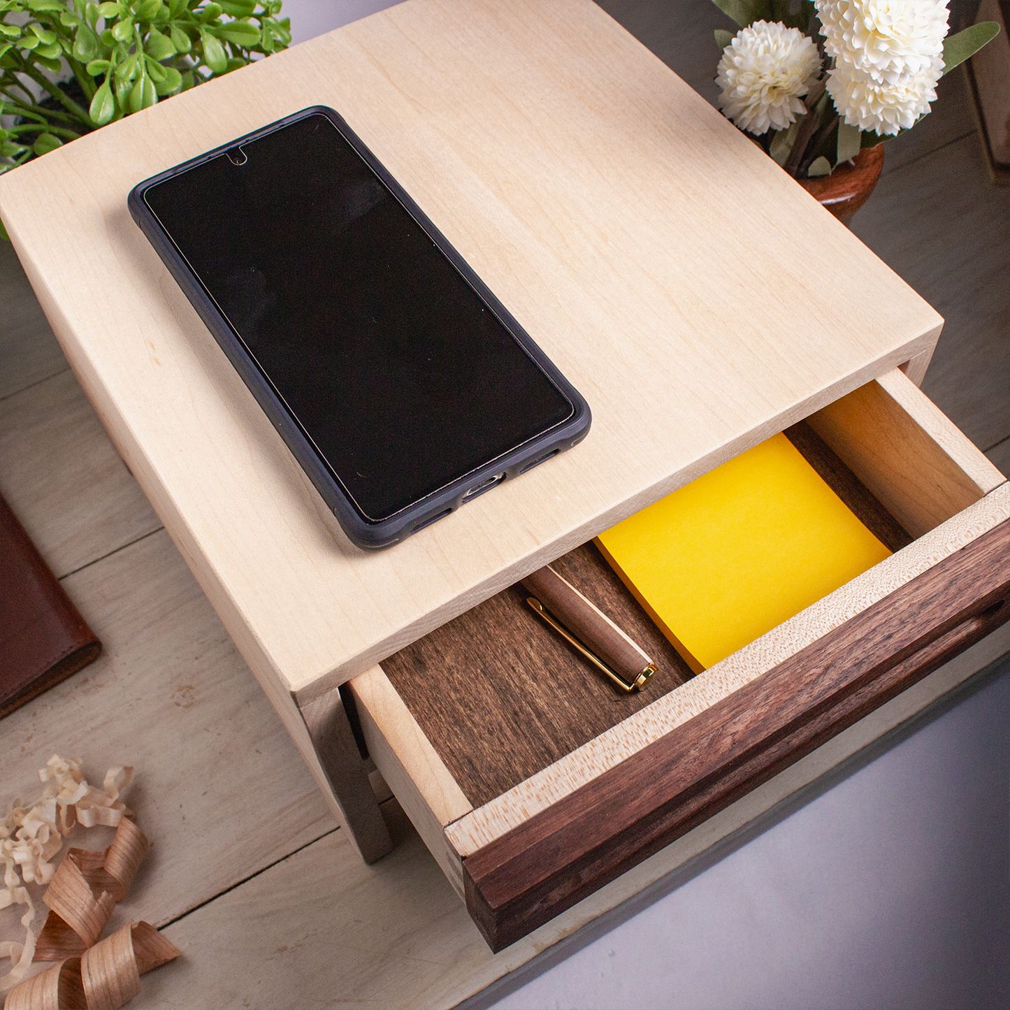 Wood Monitor Stand - Walnut & Maple