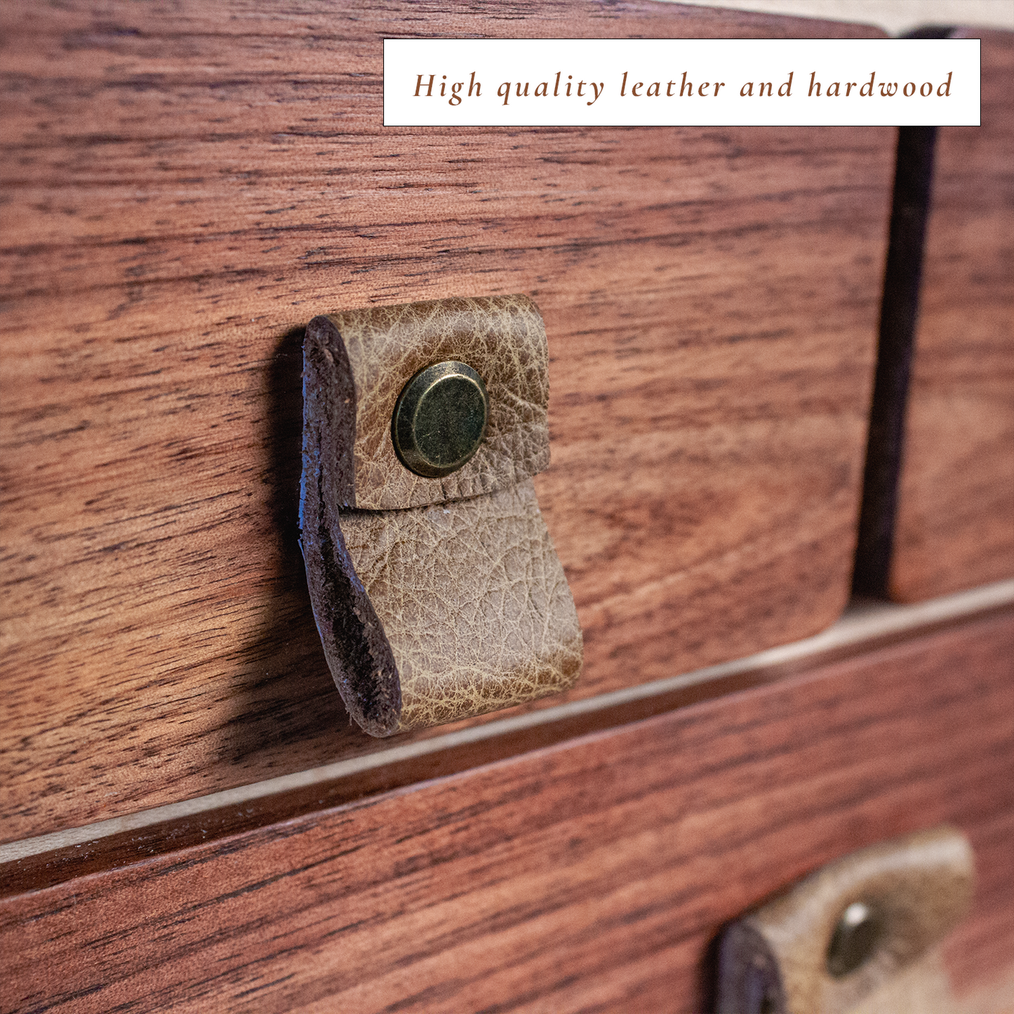 Wood Desk Organizer with 4 Drawers