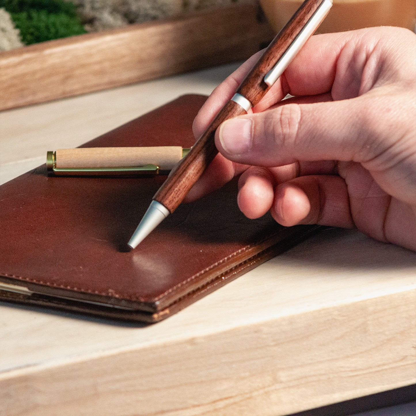 Hand-Turned Wooden Pen - Black Walnut or Maple