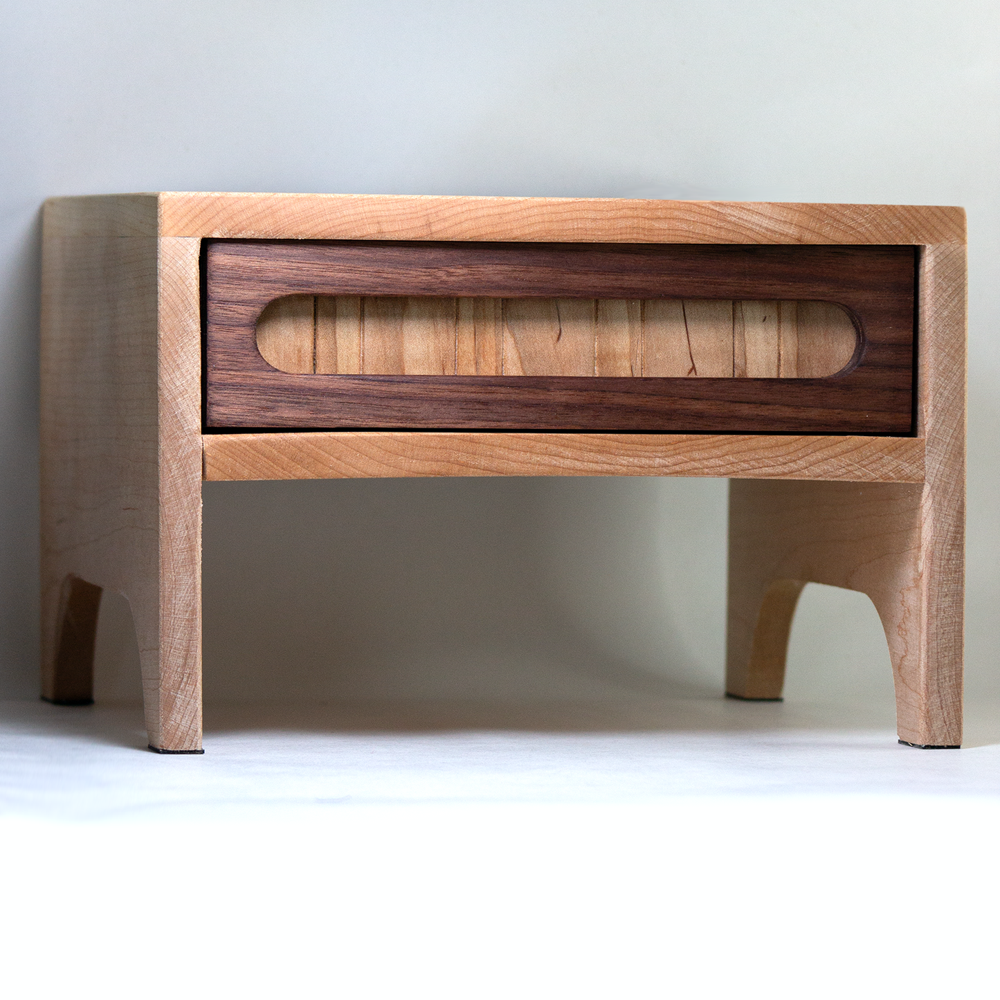 Wood Monitor Stand - Walnut & Maple