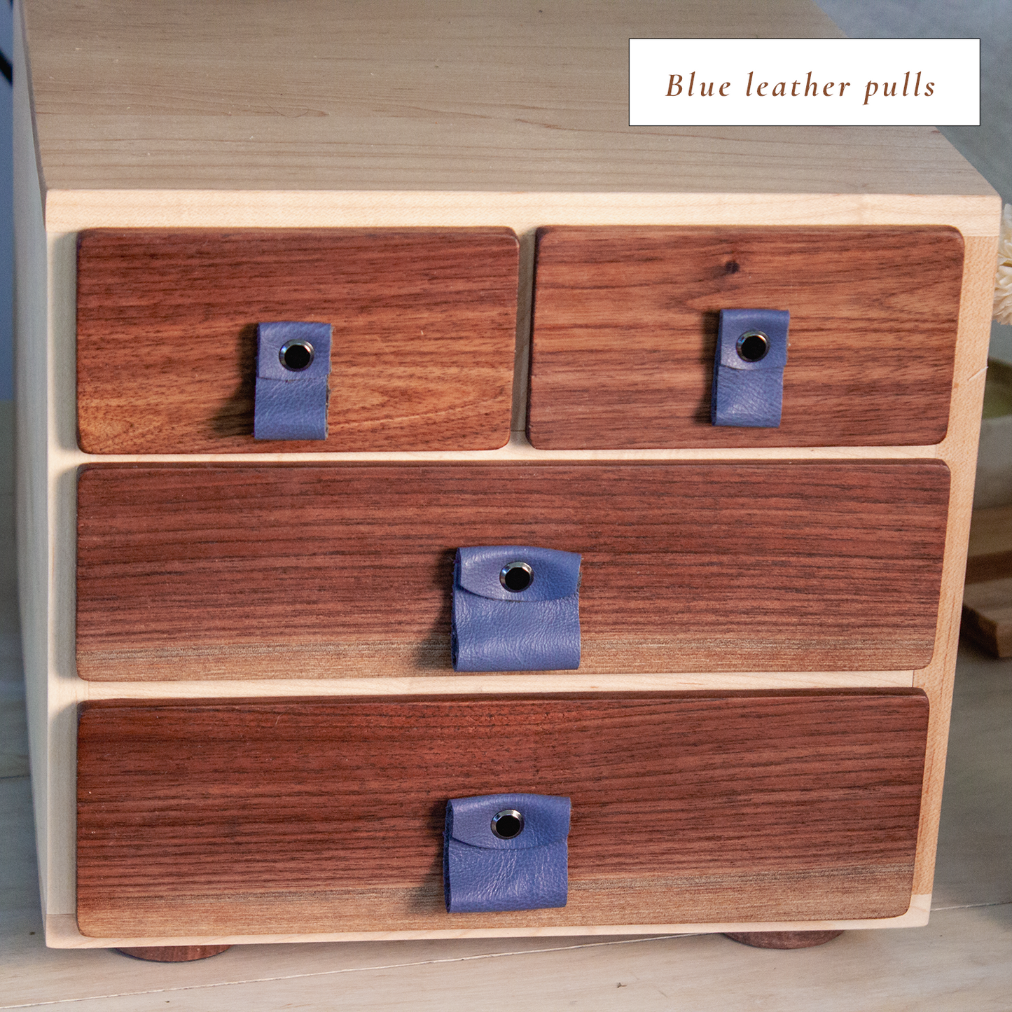 Wood Desk Organizer with 4 Drawers