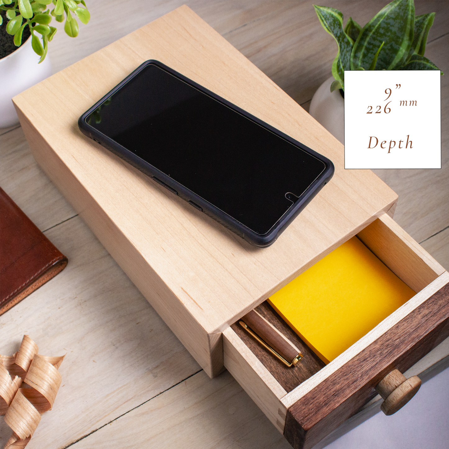 Wooden Desktop Drawer Organizer