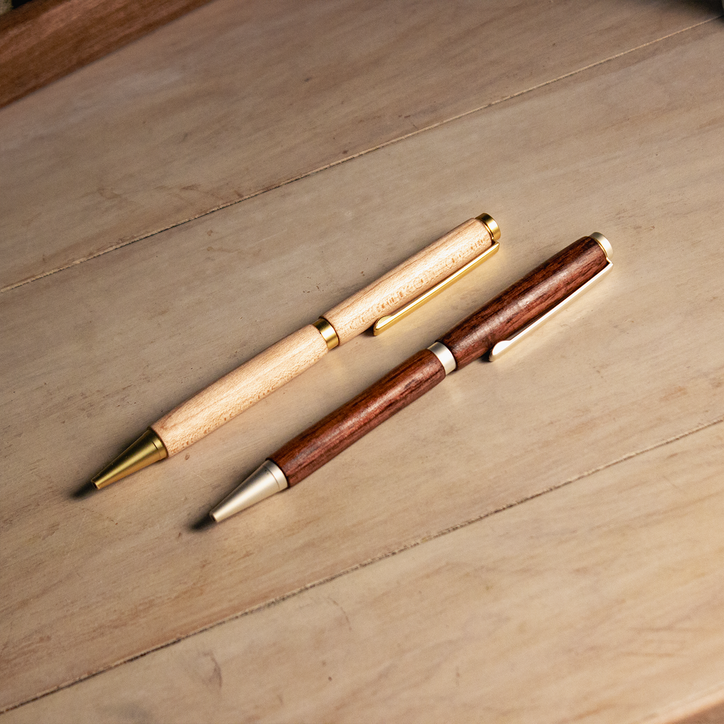 Hand-Turned Wooden Pen - Black Walnut or Maple