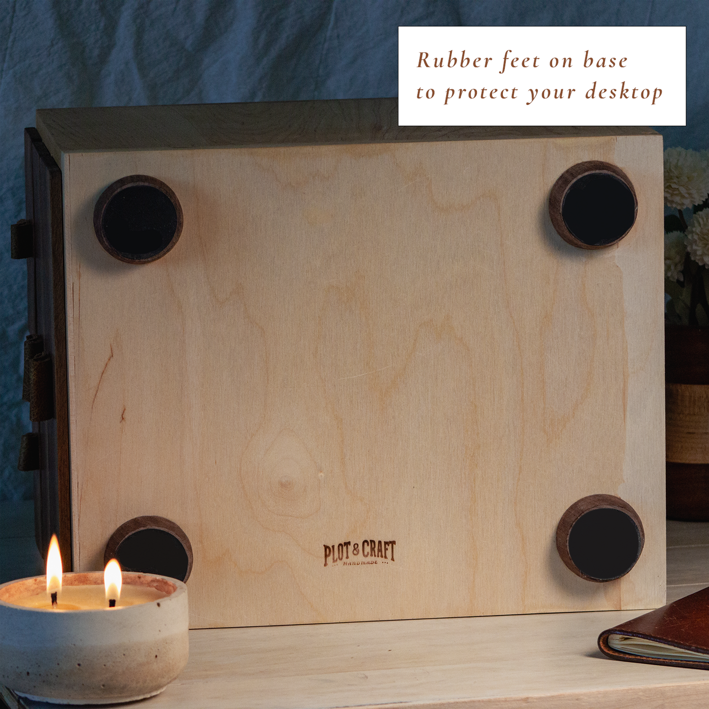 Wood Desk Organizer with 4 Drawers